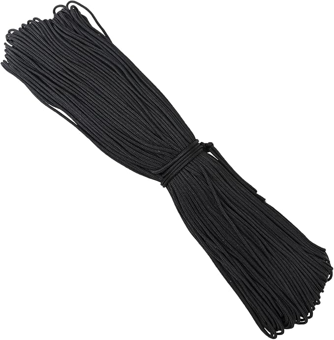 500 Feet 1/8 Inch Black Polyester Rope, 3 mm Polyester Utility Rope by IHDYPPEW