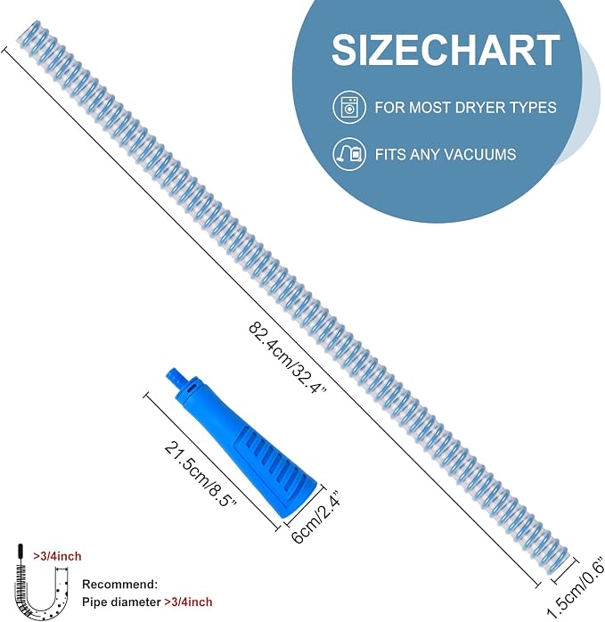 Dryer Cleaner Vent Brush - 70cm or 75cm Long Flexible Dryer Vent Cleaner & - Image 4