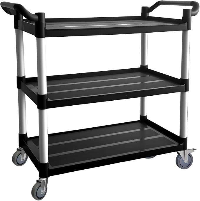 Plastic Utility Cart with Anti-Tangle Wheels, Solid Armrests, 450 Lbs Heavy by Unknown
