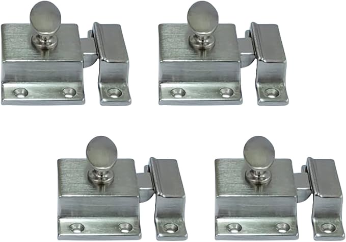 QCAA Traditional Large Oval Turn Cabinet Latch, Solid Brass, by QCAAHardware
