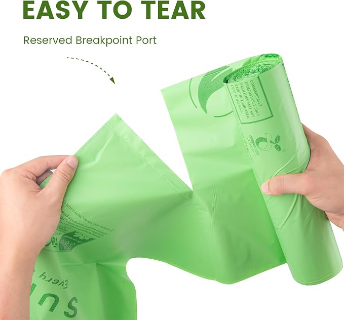 SUPERBIO 64 Gallon Compostable Yard Waste Bags, Lawn & Leaf Bags, Heavy Duty - Image 3