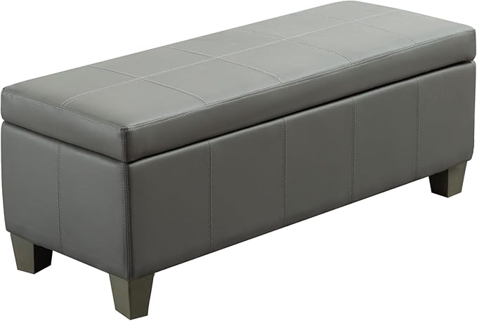 51 Inch Faux Leather Ottoman by UDAX