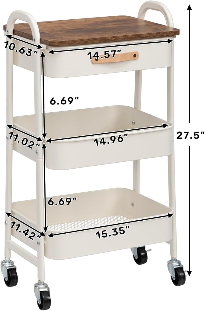 AGTEK Rolling Organizer Cart - Image 4