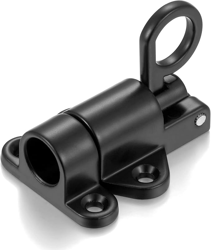 7 Packs Self-Closing Latches，Black Spring Door Lock，Resilient Bolt Latch - Image 8