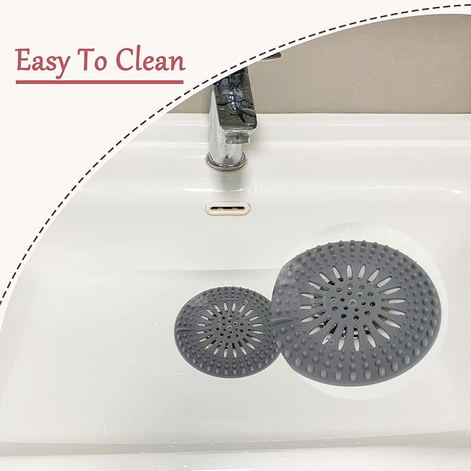 Bathroom Sink Drain Strainers, Hair Catcher Shower Drain Covers Protector - Image 6