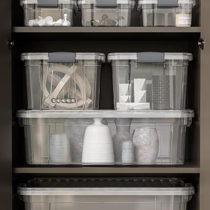 Superio Storage Bins with Lids, Stackable Totes, BPA Free, Odor Free, Organizer - Image 7