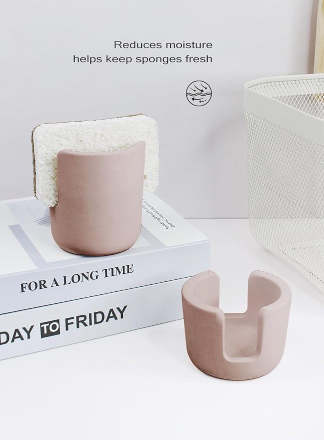 Diatomite Sponge Holder for Countertop Organizer, Quick Dry Stone Sponge Caddy - Image 8
