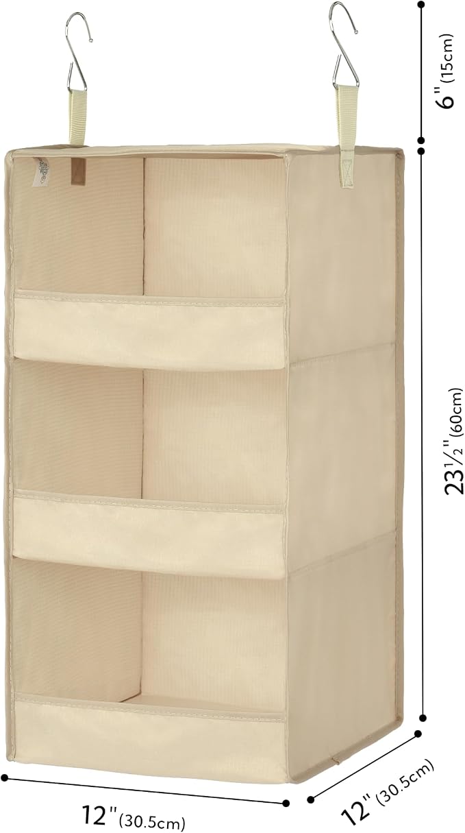 GRANNY SAYS 3 Shelf Hanging Closet Organizers and Storage, Collapsible Closet - Image 3