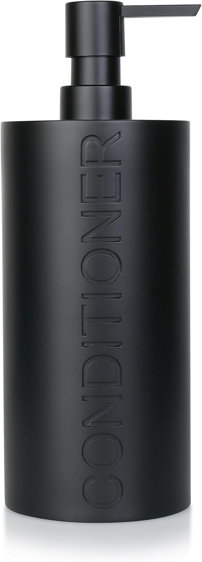 Matte Black Conditioner Dispenser Luxurious Refillable Pump Bottle by IndecorHome