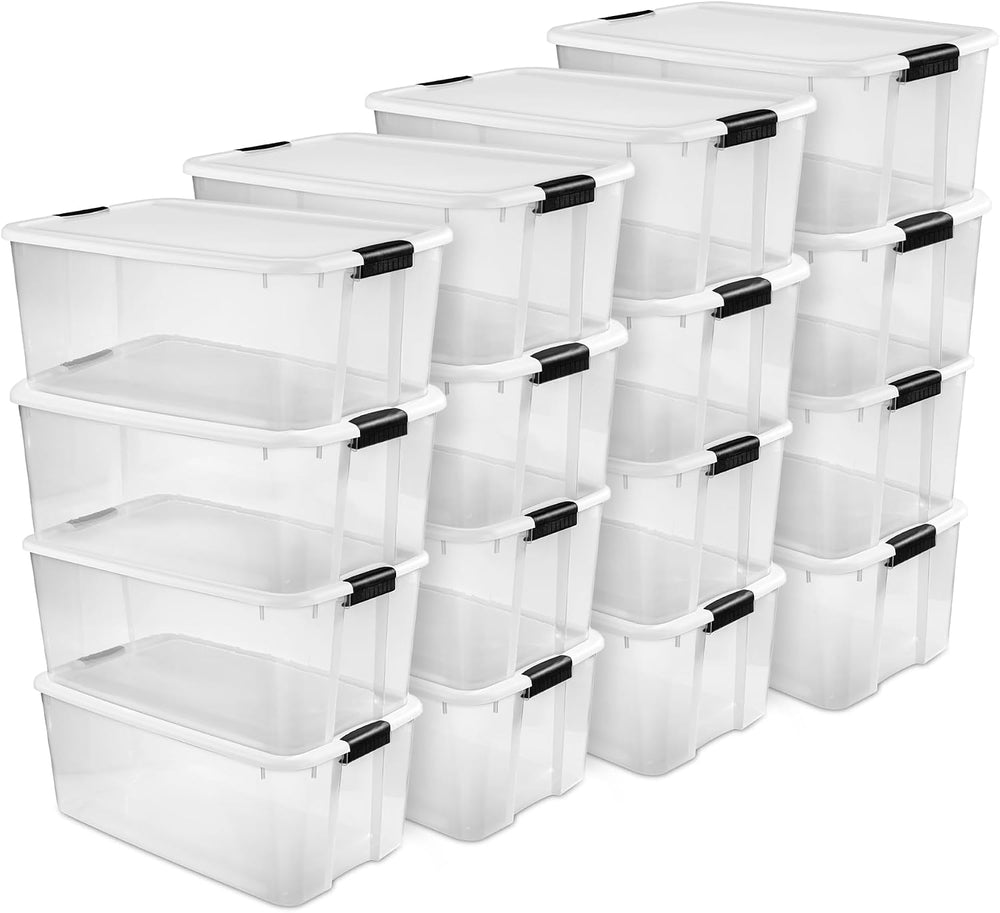 Sterilite 16-Pack Ultra Latching Box, Storage Bins
