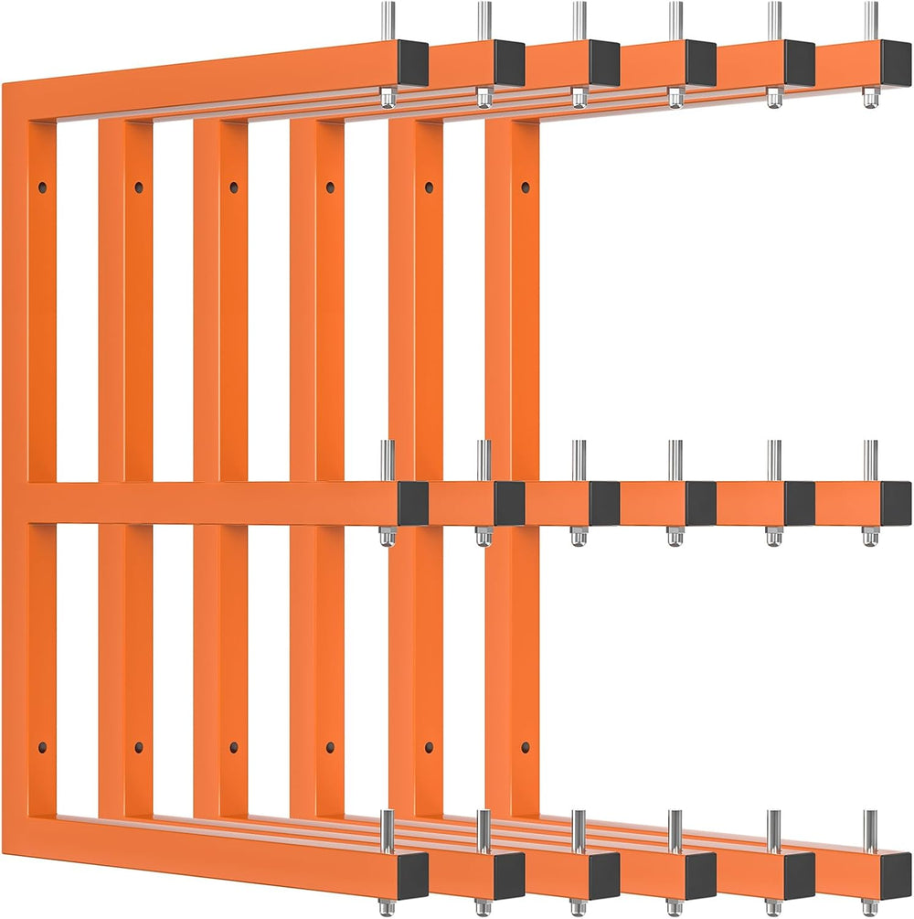 6 PACK Lumber Rack Wall-Mounted Lumber Storage Rack, Heavy Duty Wood Storage