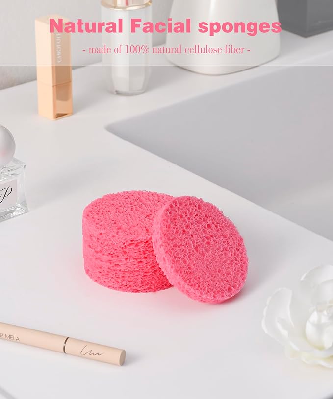 METUUTER 50 PCS Compressed Facial Sponges - Image 3
