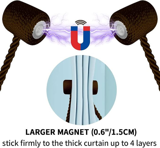 18 Inch Strong Magnetic Curtain Tiebacks, Curtain Holdbacks Modern Upgrade - Image 2