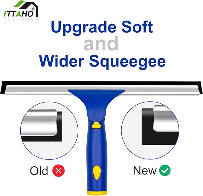 ITTAHO Squeegee for Window Cleaning, Extendable Window Cleaner for Car - Image 5