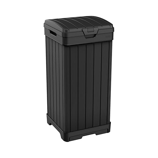 Keter Baltimore Resin 38 Gallon Outdoor Kitchen Trash Can by Keter