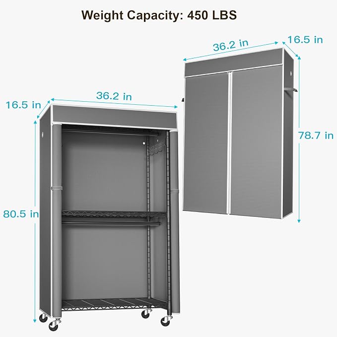 FUTASSI Black Clothing Rack - Image 3