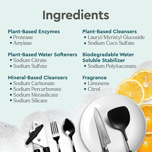 Puracy Dishwasher Pods, Natural Dishwasher Detergent, Citrus Skies Dish tabs - Image 4