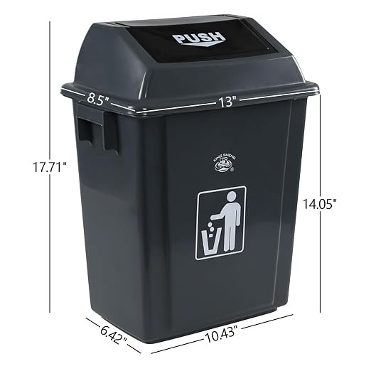 Kiddream 4 Packs 5 Gallons Swing Lid Garbage Can, Plastic Trash Can - Image 2