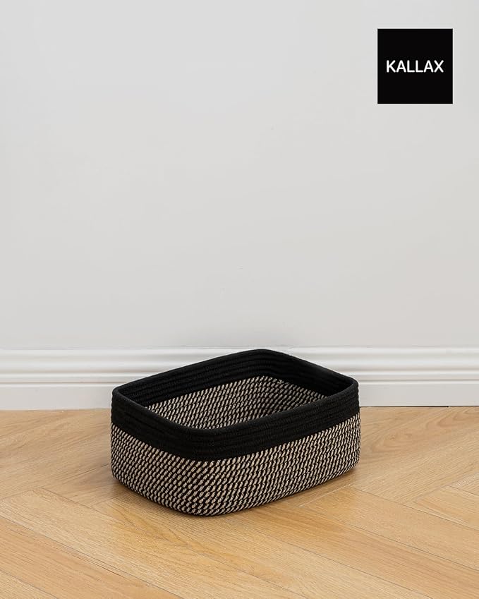 Small Woven Basket, 13.5 x 9.5 x 5 Inches, Storage Basket - Image 9