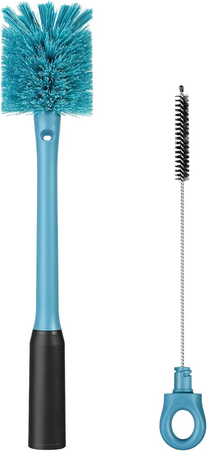 2-in-1 Bottle Cleaning Brush and Hidden Straw Brush, Long Handle Water Bottle by Purtribe