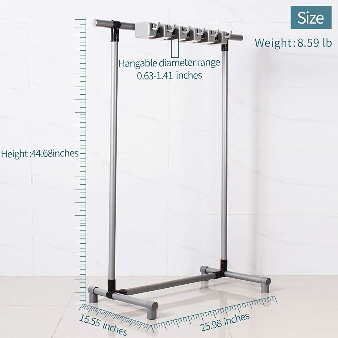 Broom Mop Holder Floor-Mounted mop Rack Cleaning Tool storage - Image 3