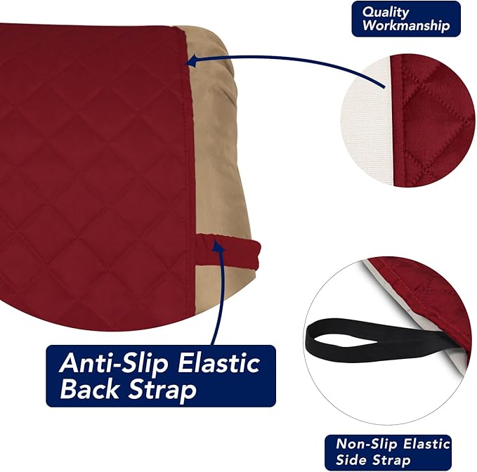 PureFit Reversible Quilted Sofa Cover, Water Resistant Slipcover Furniture - Image 3