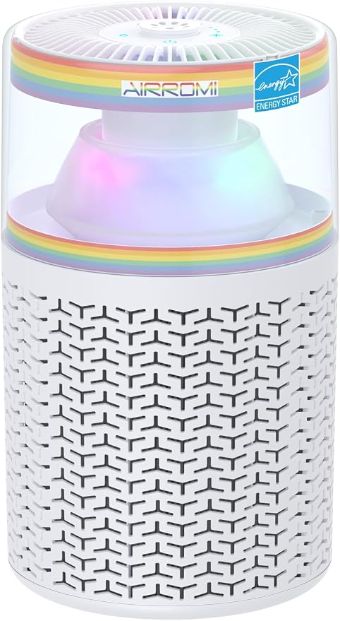 AIRROMI Air Purifiers for Bedroom Home, Activated Carbon Filter Cleaner by AIRROMI