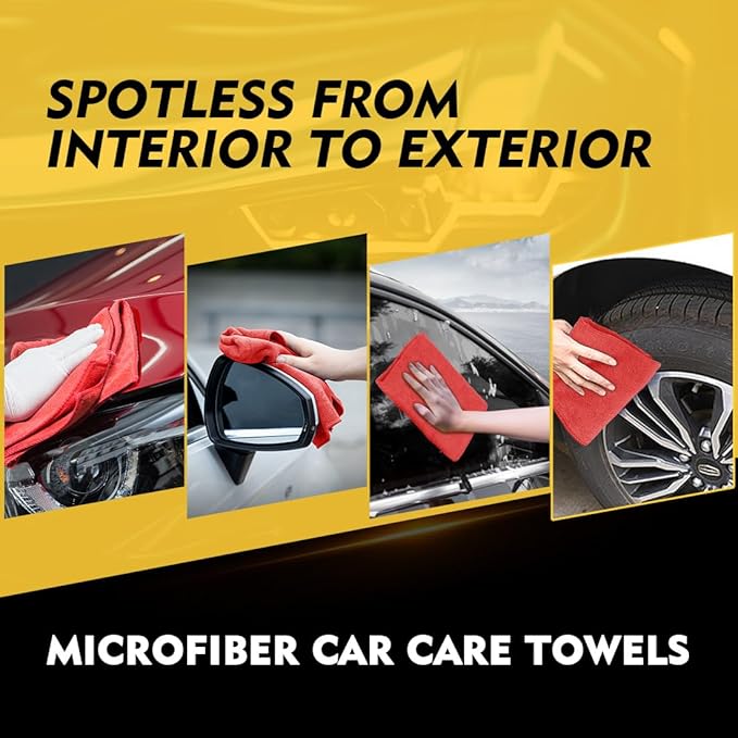 HOMEXCEL Red Microfiber Cleaning Cloth 50 Pack, 12.5 x 12.5 inch Microfiber - Image 5