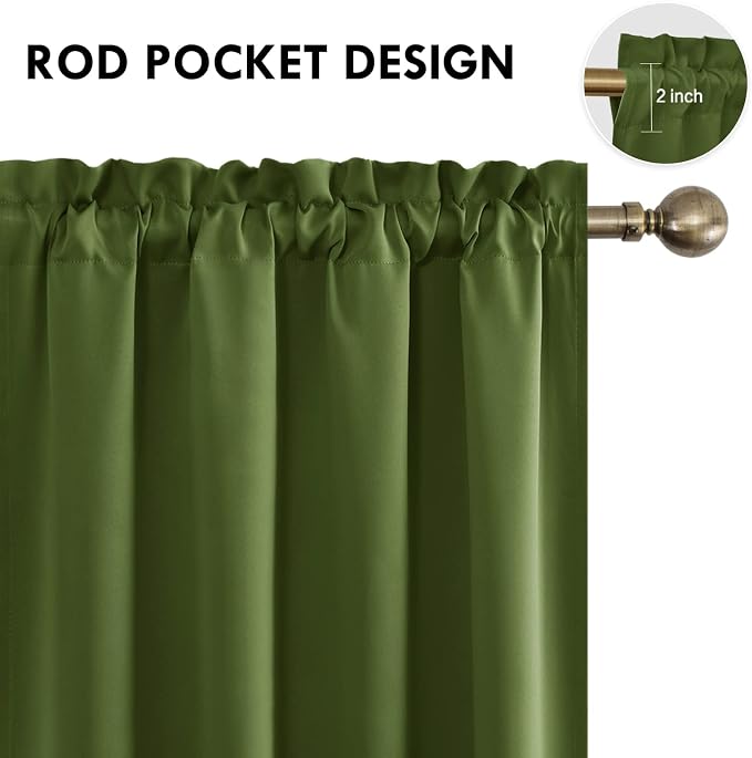 DWCN Blackout Curtains for Living Room Thermal Insulated, Energy Saving & Noise - Image 4