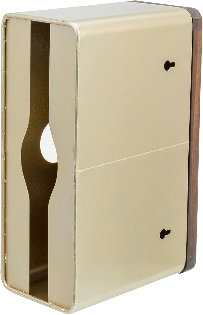 MyGift Deluxe Modern Brass Tone Metal Folded Commercial Paper Towel Holder - Image 7