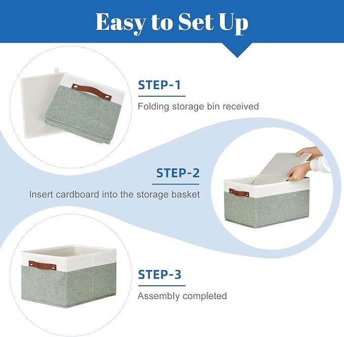 Temary Storage Bins Storage Baskets 4Pack Fabric Storage Bins - Image 7