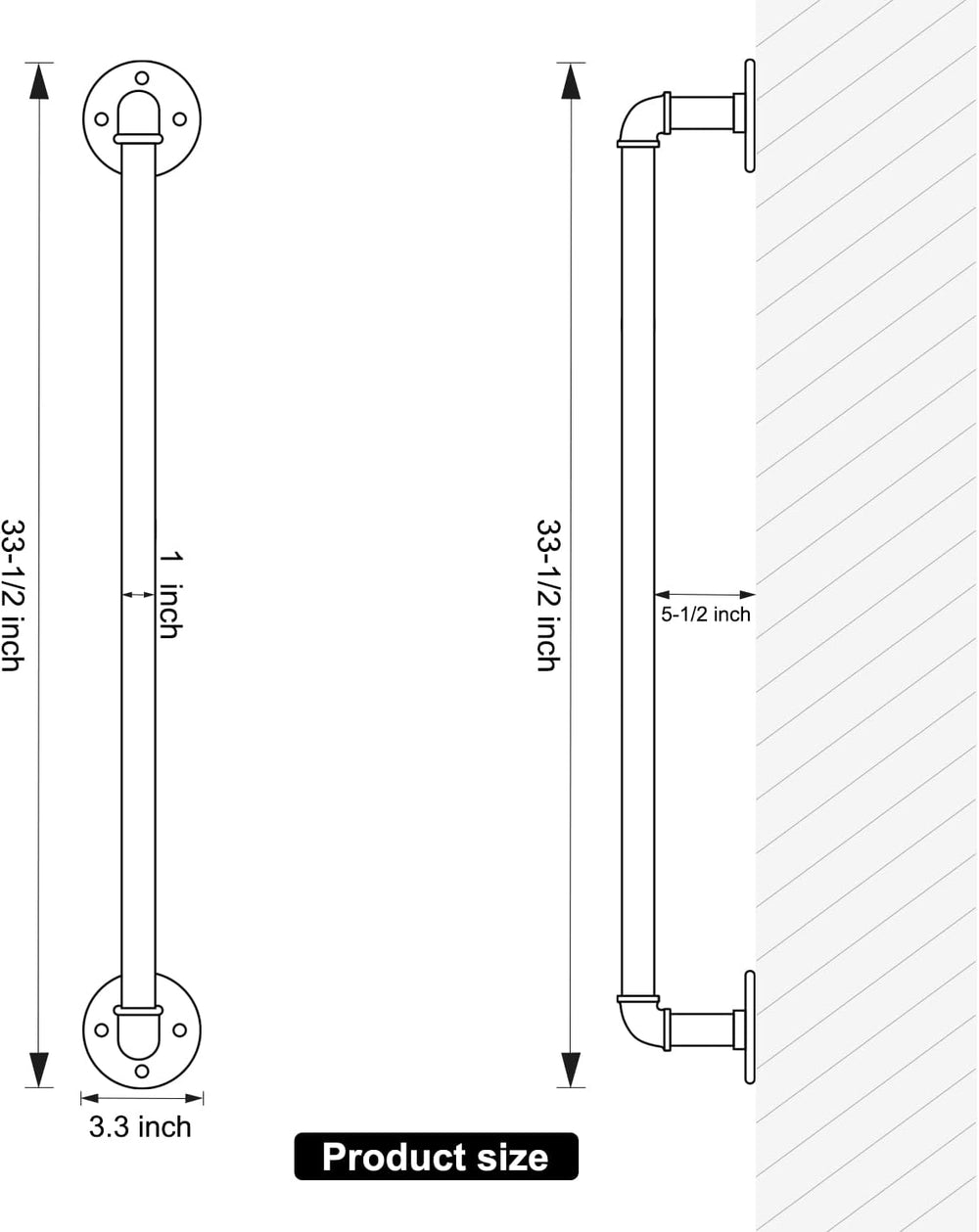 HouseAid Industrial Pipe Towel Rack, Farmhouse Bathroom Towel Storage Holder,...