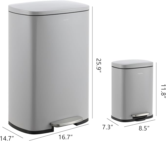 happimess HPM1006I Connor Rectangular 13-Gallon Trash Can - Image 5