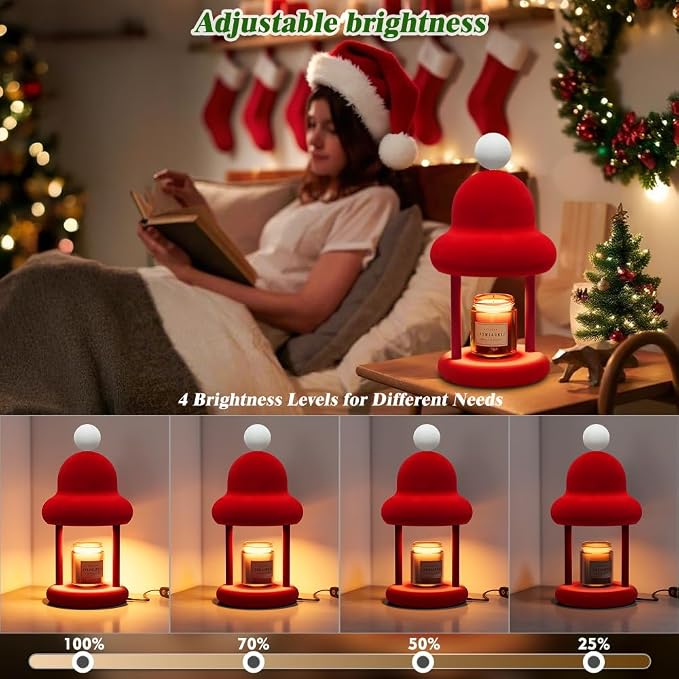 Fuzzy Candle Warmer Lamp with Timer, Dimmable Wax Warmer Lamp, Candle Melter - Image 4