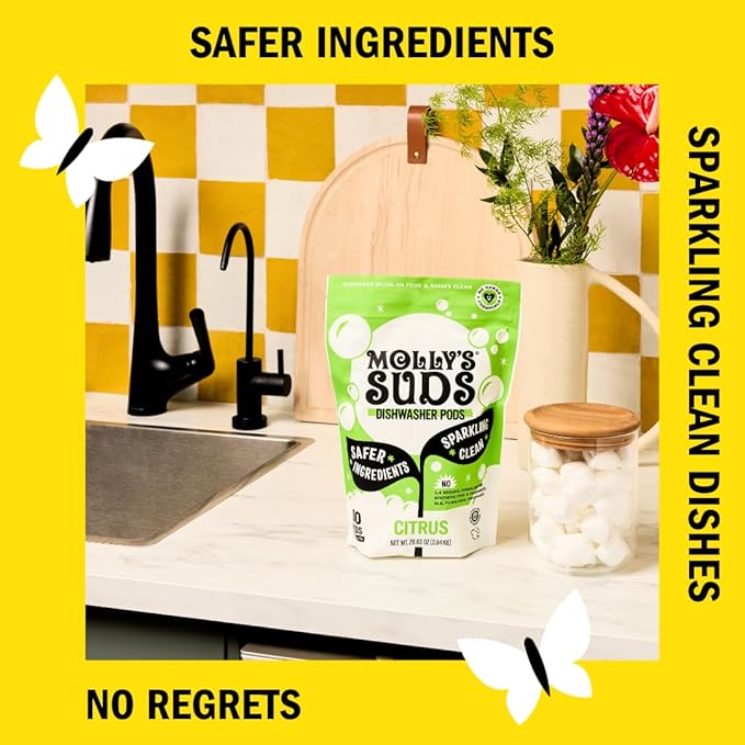 Molly's Suds Dishwasher Powder | Clean Dishwasher Detergent, Cuts Grease & - Image 3