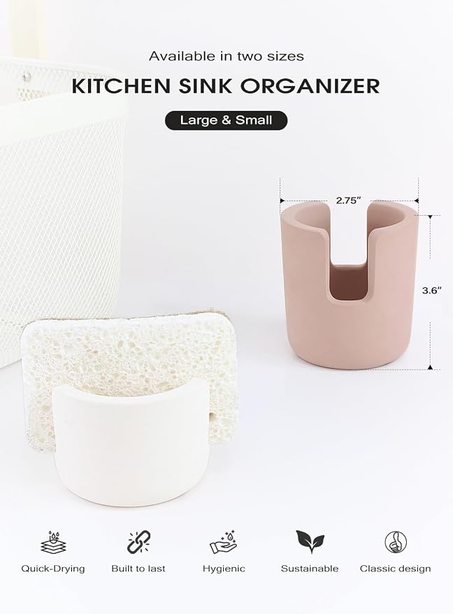Stone Sponge Holder for Countertop Organizer, Quick Dry Diatomite Sponge Holder - Image 7