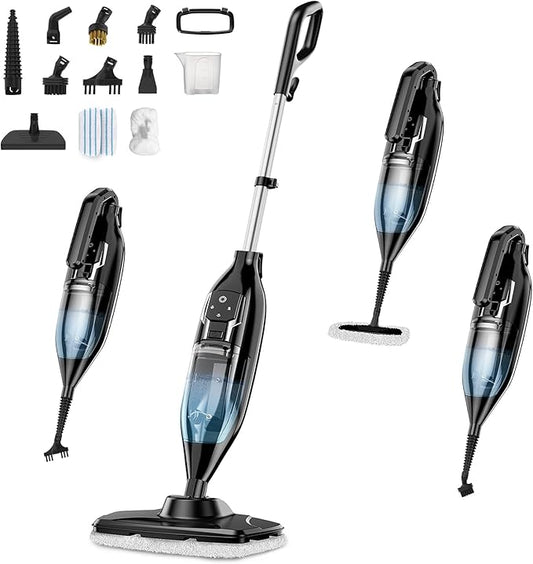 Steam Mop, 12-in-1 Powerful Handheld Steam Cleaner Detachable Steam Mops by Leiksen