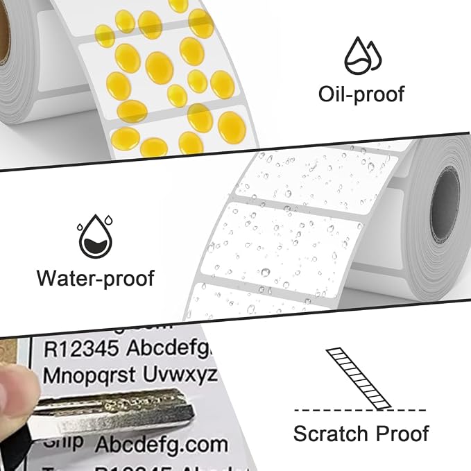 Thermal Labels 2-1/4 x 1-1/4, Adhesive Label Stickers 1000 Printer Papers - Image 4