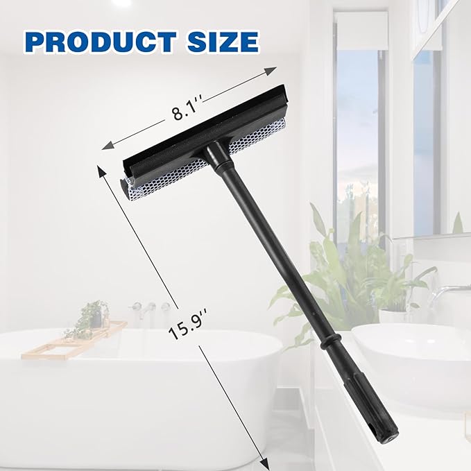 15.9" Window Squeegee for Car, 2 in 1 Window Cleaner - Image 4
