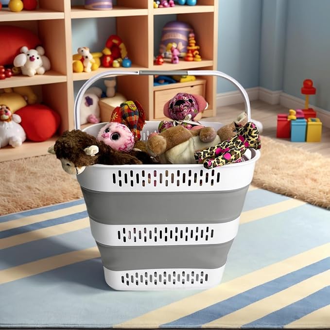 SAMMART 40L Collapsible Plastic Laundry Basket - Image 5
