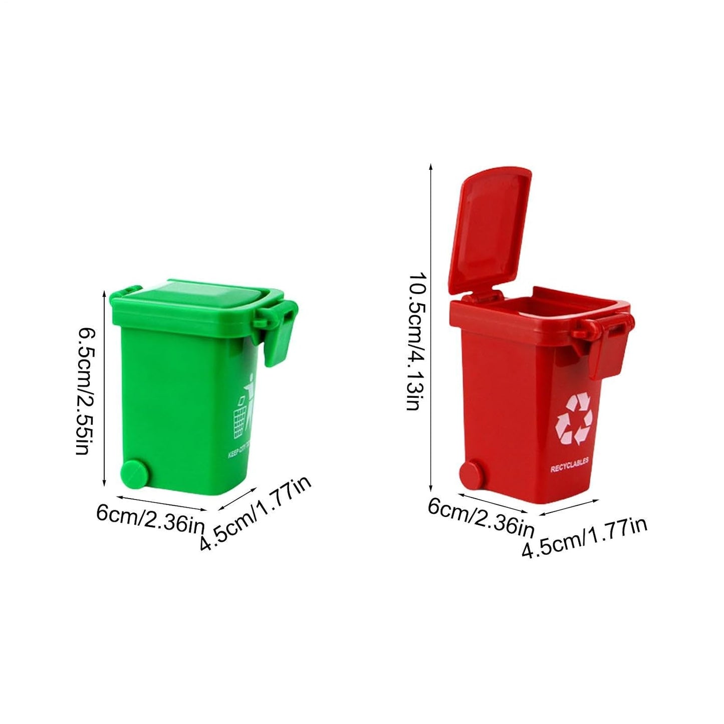 Toy Garbage Cans Waste Bucket Storage Holder | Vehicle Garbage Bin for Little Kids Desk Desktop Table Classroom Office Party