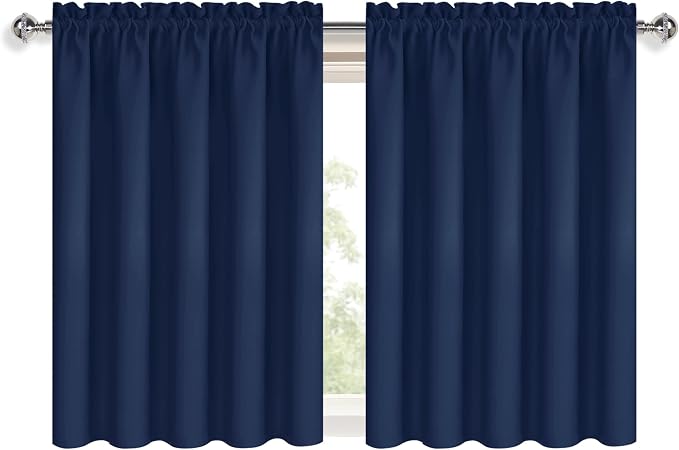DWCN Short Curtains for Bathroom Windows 36 inches Length 2 Panels Set - Image 9