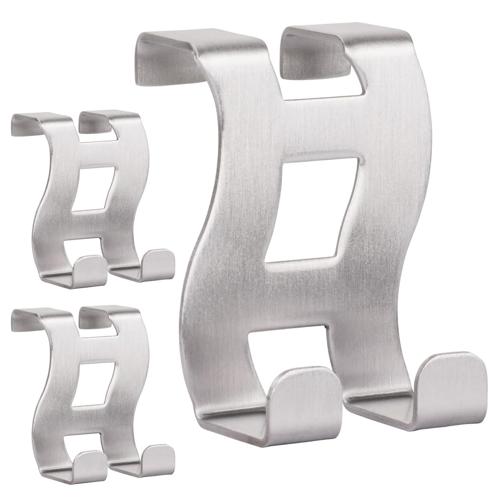 RICOO MH001-3 Door Hooks for Hanging, Door Coat Hooks, Stainless Steel, Set o...