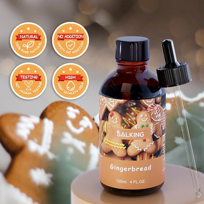 SALKING Gingerbread Fragrance Oil, 120ml Premium Essential Oils - Image 4