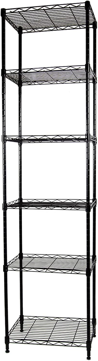 SUNLPH 6-Tier Wire Shelving Adjustable Shelves Unit Metal Storage Rack for La...