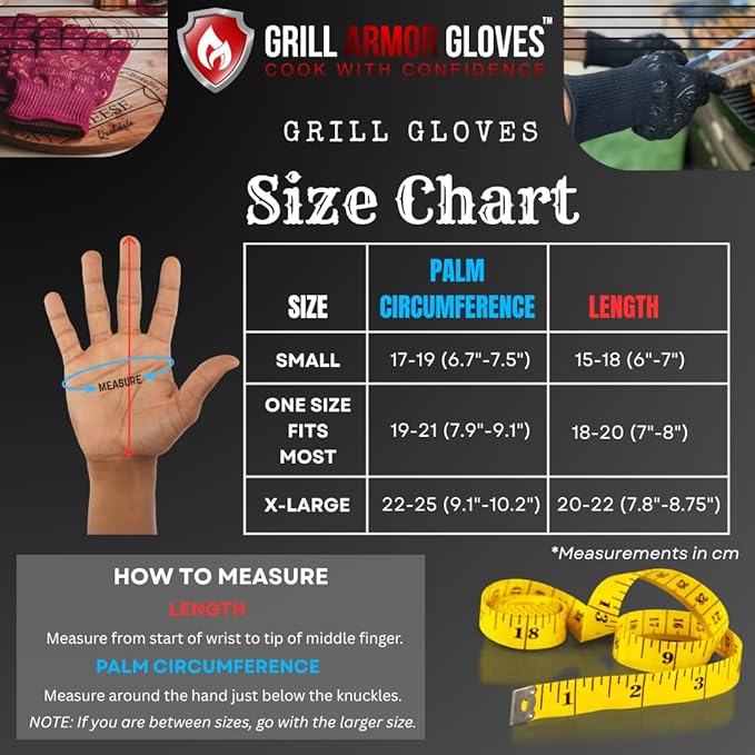 Grill Armor Oven Gloves 932°F Extreme Heat & Cut Resistant Oven Mitts - Image 7
