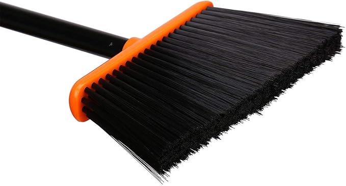 TreeLen Angle Broom and Dustpan Set, Dust Pan Snaps On Broom Handles Orange - Image 5