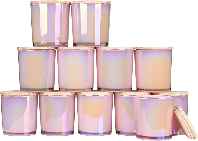 Thick Candle Jars for Making Candles 12 Pcs, 14 OZ Empty Jars by Showin