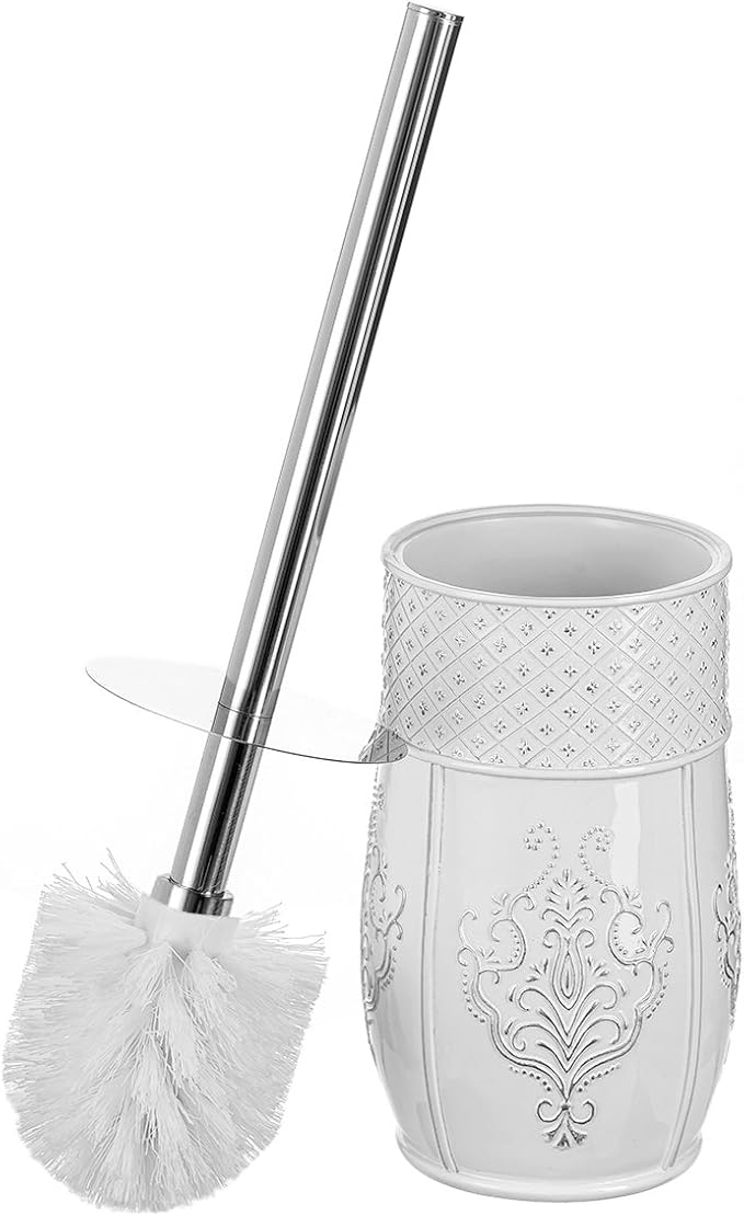 Creative Scents White Toilet Brush and Holder - Image 5