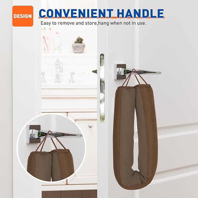 MAGZO Door Draft Stopper 36 Inches, Weighted Triangular Door Snake - Image 8